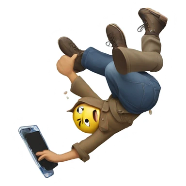 falling on puddle of paint sticker