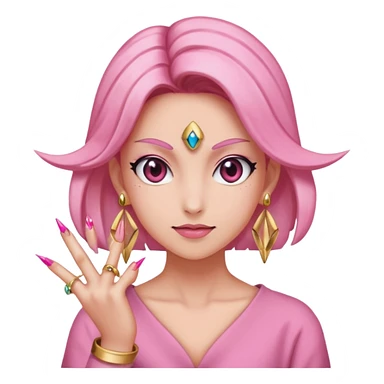 Pokemon with nails and earrings sticker