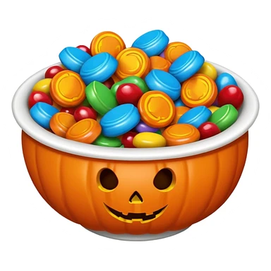 Halloween bowl of candy sticker