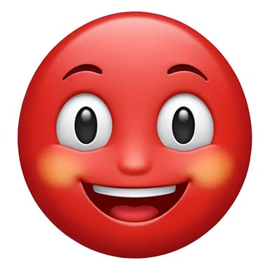 A red colour high quality 3d emoji sticker