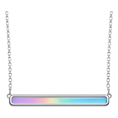 Iridescent horizontal bar necklace  sticker