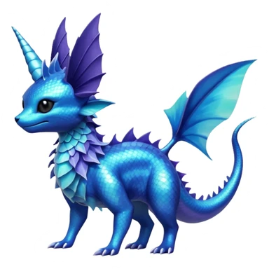  exotic tropical cyber-Noibat-Vaporeon-Trico-Fakémon-Pokémon-Vernid-creature sticker