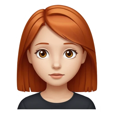 i want a girl with copper hair, withe, cute and with straight hair, brow eyes  sticker