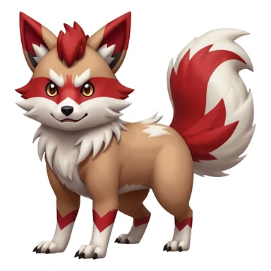 Lycanroc-Zangoose-Zorua-Furret-fusion sticker