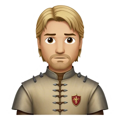 Jaime Lannister from game of thrones, cloth shirt, middle part hair sticker