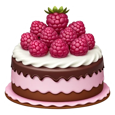 Isolated detaile illustration incredibly adorable modern raspberry torte doll figurine sticker