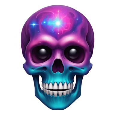 Cosmic galactic skull sticker