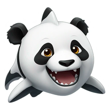Panda sur requin sticker