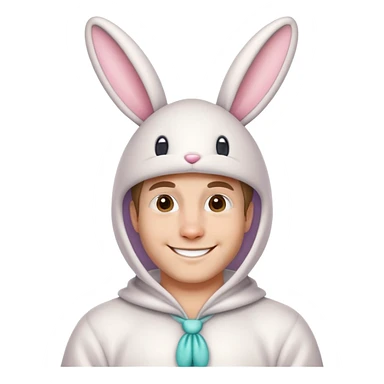 Ben in easter bunny costume sticker