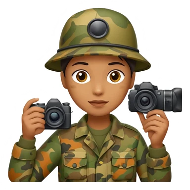 
wildlife photographer, camouflage clothe sticker