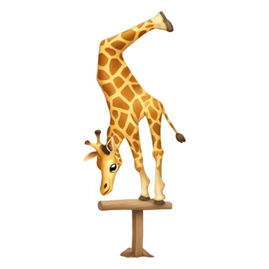 giraffe doing handstand sticker