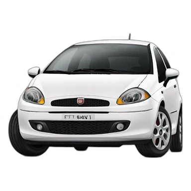 Fiat grande punto blanche sticker