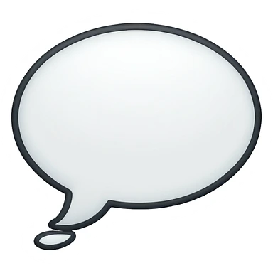 Thought speech bubble black and white sticker