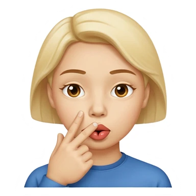 Emoji de hombre con el dedo indice por encima de la boca sticker