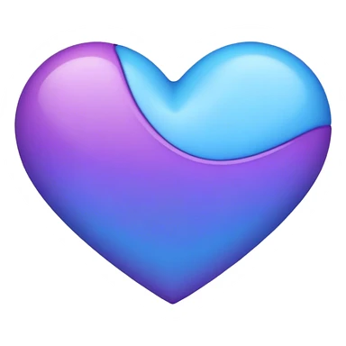Cœur bleu et violet sticker