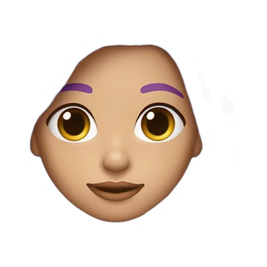 Mulher de cabelo roxo, pele clara e olho azul sticker