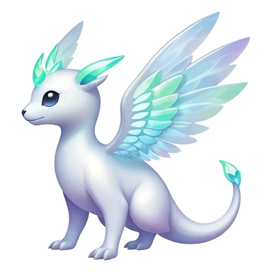  Iridescent white pale light fakemon-creature  sticker