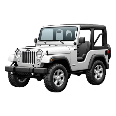 Black and white outline of a jeep sticker
