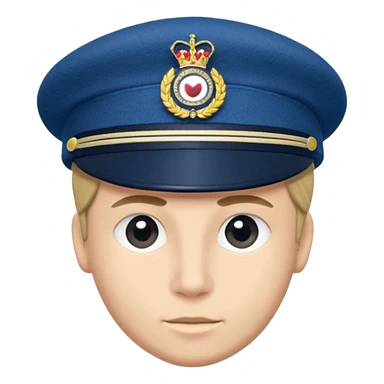 Royal Air Force air cadet beret that’s blue and has the badge pin sticker