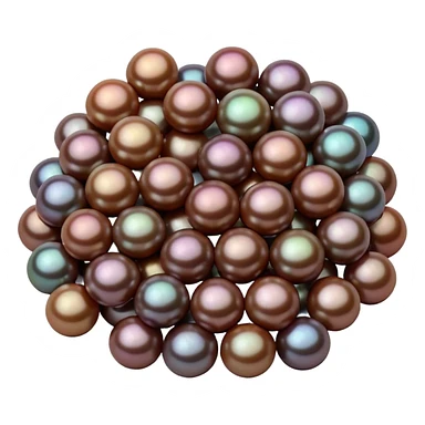 Pile of brown pearls sticker