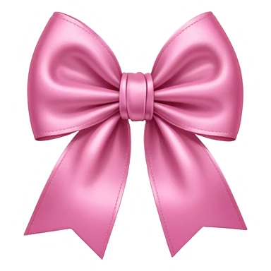 Pink satin bow sticker