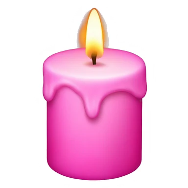 pink candle sticker