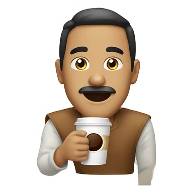 Hurón con un café  sticker