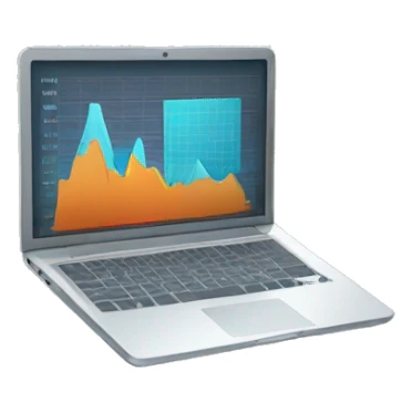 Laptop with tradingview chart sticker