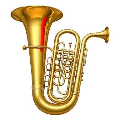 tuba, classic brass instrument sticker