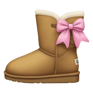 uggs shoes with a bow on it sticker