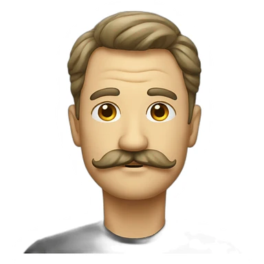 mysterious man with a moustache  sticker