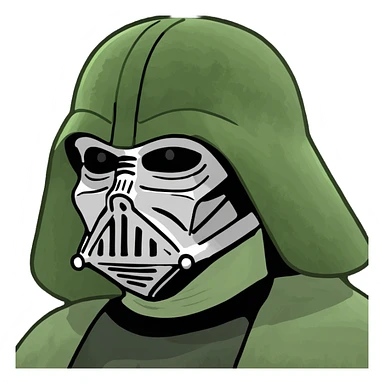 Jesus as earth vader sticker