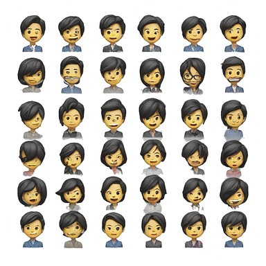 asian team lead managing office team sticker