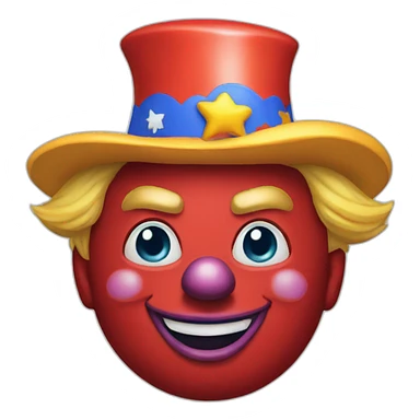 Donald trump as clown sticker