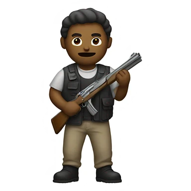 guy with a gun sticker