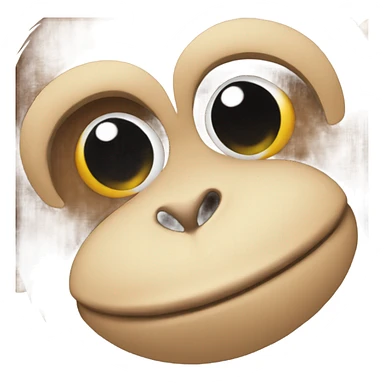 Monkey hugging sticker