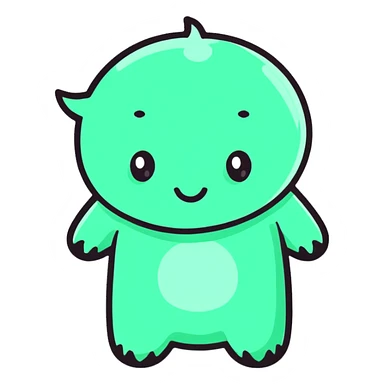 happy cheerful character sticker