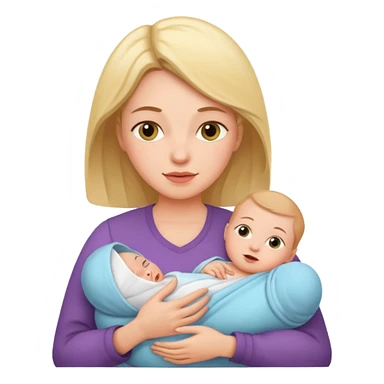 mother with newborn baby sticker