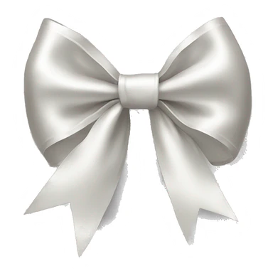 white satin bow sticker