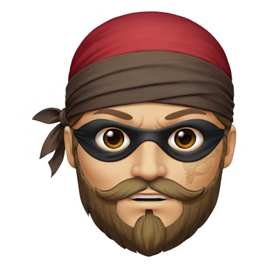 pirate face wearing a blindfold sticker