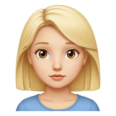 blonde girl portrait looking forward sticker