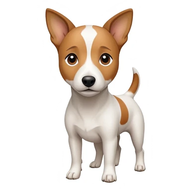 a white jack russell the size of a kelpie sticker