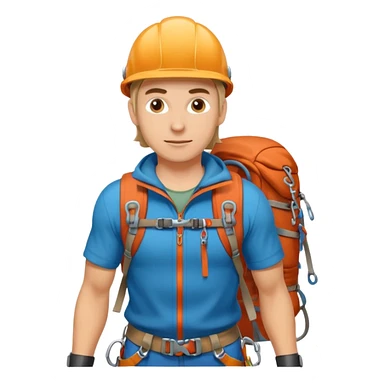 Climber with carabiners in Mountain Climbing Team sticker