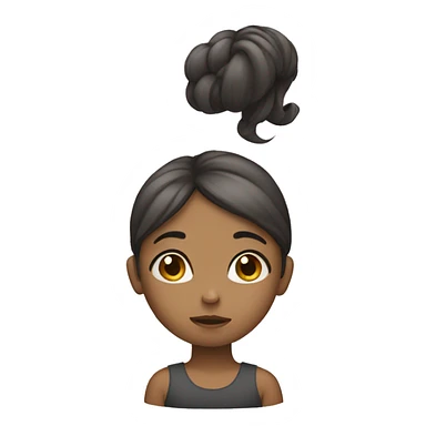 Girl head tilt thinking sticker