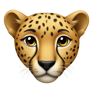Cheetah heart sticker