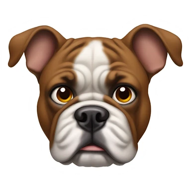 Brown bulldog sticker