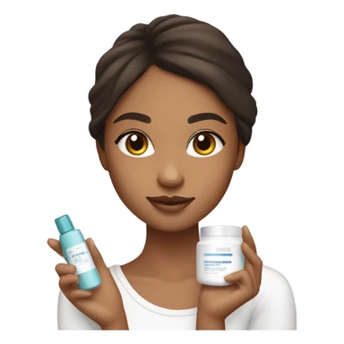 Brunette skin care girl sticker