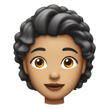 Chica de pelo ondulado sticker