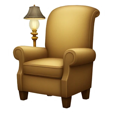 a chair with a lamp attached to the top sticker