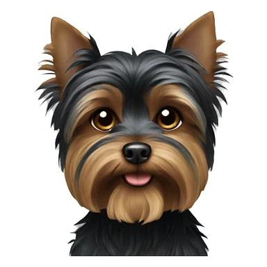 Black yorkshire terrier sticker